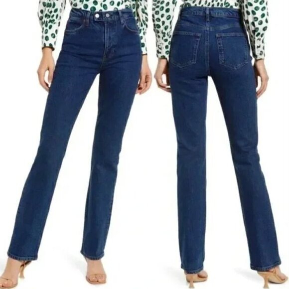 Reformation Denim - Reformation | Donna High Waist Raw Hem Bootcut Jeans in Amani - Size 28